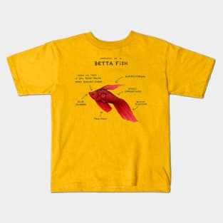 Anatomy of a Betta Fish Kids T-Shirt